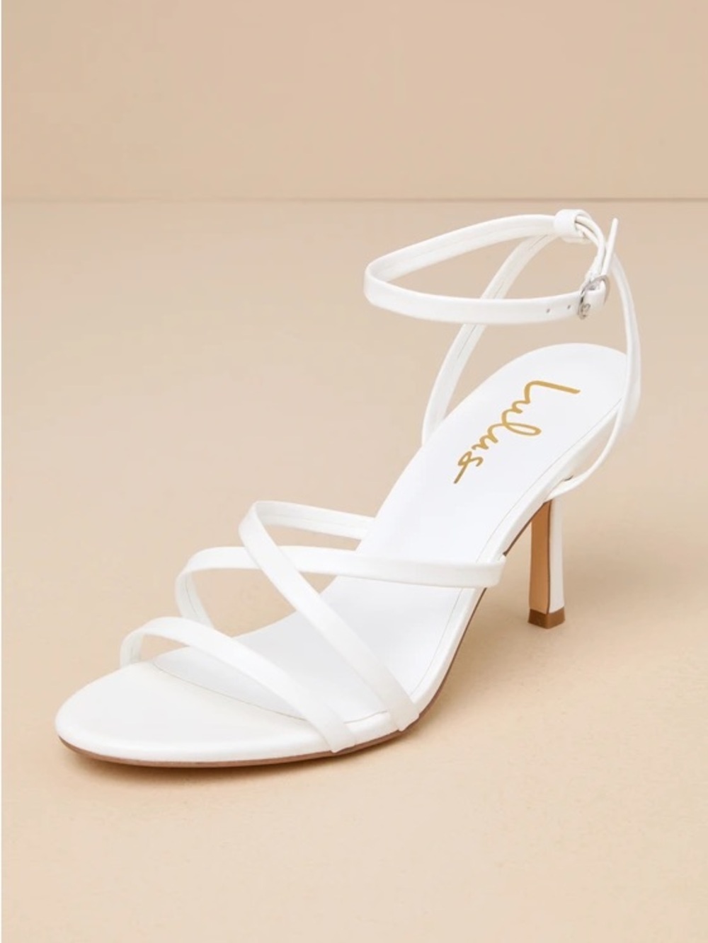 Lulus NEW Sheriden White Strappy High Heel
Sandals